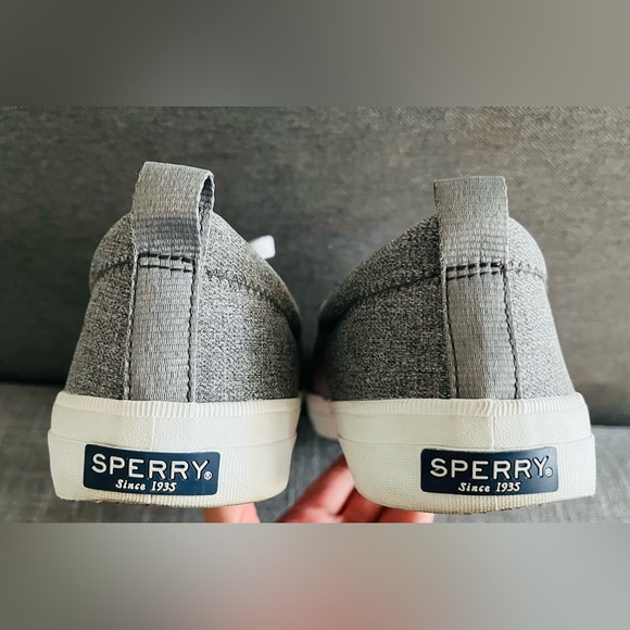 Sperry Crest Dark Gray Charcoal Sparkle Vibe Sneaker Womens 12 Y2K RARE - Picture 6 of 9